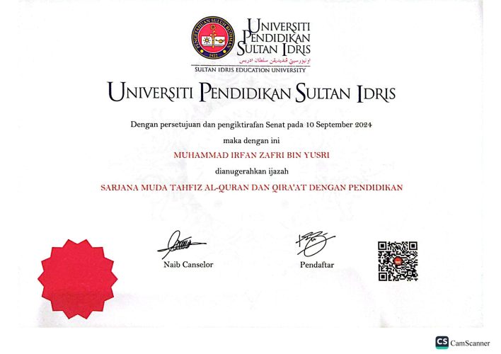 SIJIL IJAZAH (MUHAMMAD IRFAN) - Md Z