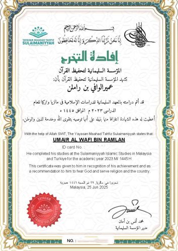 sijil turkiye - Umair wafi